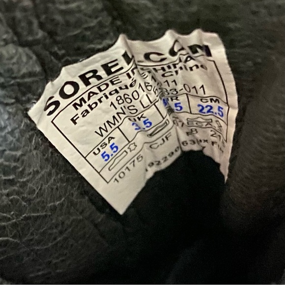 Sorel Conquest Wedge Heel Boots Lace Up Waterproof Leather Combat Hiking Black - Picture 9 of 13